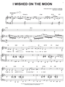 page one of I Wished On The Moon (Piano, Vocal & Guitar Chords (Right-Hand Melody))