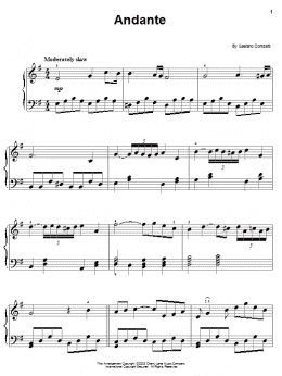 page one of Andante (Easy Piano)
