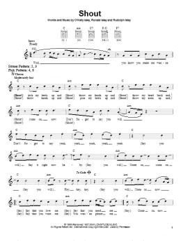 page one of Shout (Easy Guitar)
