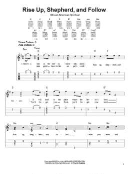 page one of Rise Up, Shepherd, And Follow (Easy Guitar Tab)