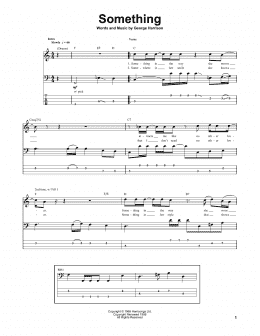 page one of Something (Bass Guitar Tab)