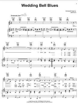 page one of Wedding Bell Blues (Piano, Vocal & Guitar Chords (Right-Hand Melody))