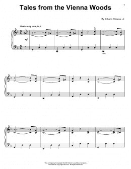 page one of Tales From The Vienna Woods (Easy Piano)