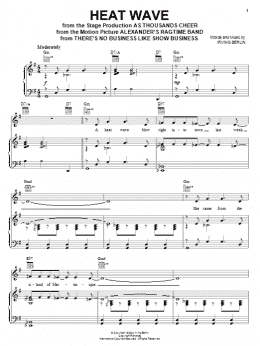 page one of Heat Wave (Piano, Vocal & Guitar Chords (Right-Hand Melody))