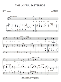 page one of This Joyful Eastertide (Piano, Vocal & Guitar Chords (Right-Hand Melody))