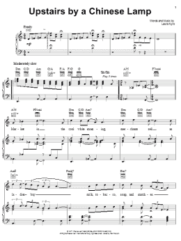 page one of Upstairs By A Chinese Lamp (Piano, Vocal & Guitar Chords (Right-Hand Melody))