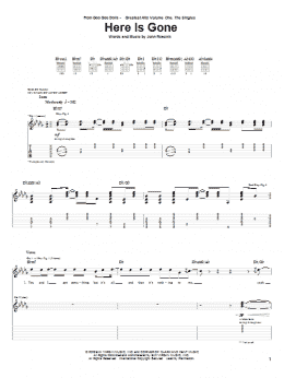 page one of Here Is Gone (Guitar Tab)