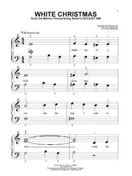 page one of White Christmas (Big Note Piano)
