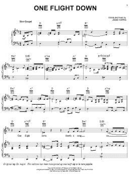 page one of One Flight Down (Piano, Vocal & Guitar Chords (Right-Hand Melody))