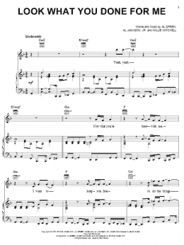 page one of Look What You Done For Me (Piano, Vocal & Guitar Chords (Right-Hand Melody))