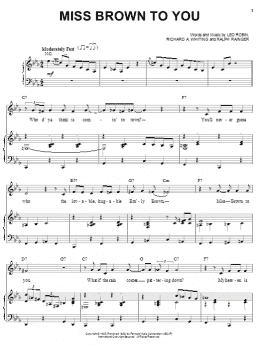 page one of Miss Brown To You (Piano, Vocal & Guitar Chords (Right-Hand Melody))