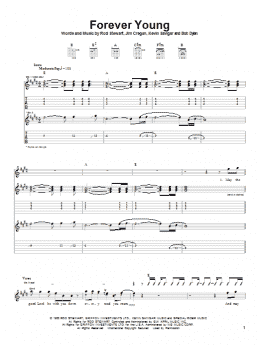 page one of Forever Young (Guitar Tab)