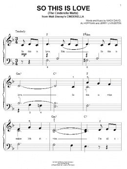 page one of So This Is Love (from Cinderella) (Big Note Piano)