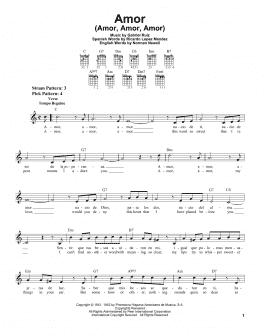 page one of Amor (Amor, Amor, Amor) (Easy Guitar)
