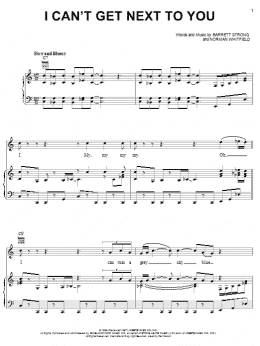 page one of I Can't Get Next To You (Piano, Vocal & Guitar Chords (Right-Hand Melody))