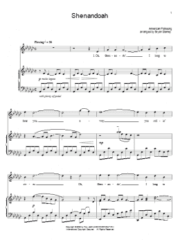 page one of Shenandoah (Piano, Vocal & Guitar Chords (Right-Hand Melody))