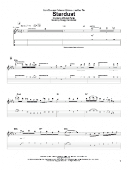 page one of Stardust (Guitar Tab)