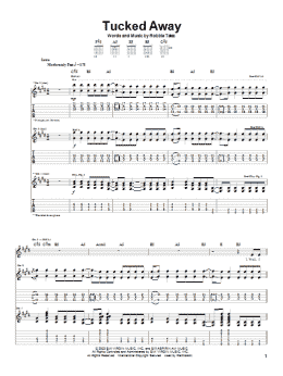 page one of Tucked Away (Guitar Tab)