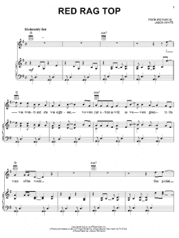 page one of Red Rag Top (Piano, Vocal & Guitar Chords (Right-Hand Melody))