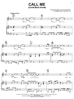 page one of Call Me (Come Back Home) (Piano, Vocal & Guitar Chords (Right-Hand Melody))