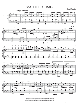 page one of Maple Leaf Rag (Piano Solo)