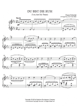 page one of Du Bist Die Ruh (You Are My Peace) (Piano Solo)