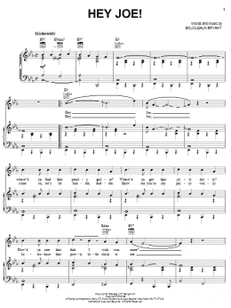 page one of Hey Joe (Piano, Vocal & Guitar Chords (Right-Hand Melody))
