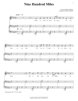 page one of Nine Hundred Miles (Piano, Vocal & Guitar Chords (Right-Hand Melody))