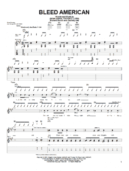 page one of Bleed American (Guitar Tab)