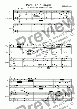 page one of C Major Piano Trio, 3rd Mvt ("The Metronome")