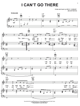 page one of I Can't Go There (Piano, Vocal & Guitar Chords (Right-Hand Melody))