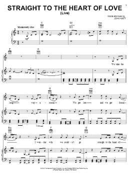 page one of Straight To The Heart Of Love (Live) (Piano, Vocal & Guitar Chords (Right-Hand Melody))