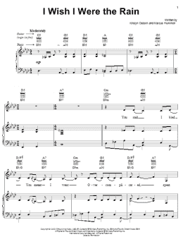 page one of I Wish I Were The Rain (Piano, Vocal & Guitar Chords (Right-Hand Melody))