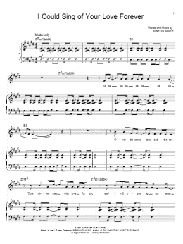 page one of I Could Sing Of Your Love Forever (Piano & Vocal)