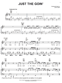 page one of Just The Goin' (Piano, Vocal & Guitar Chords (Right-Hand Melody))