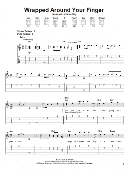 page one of Wrapped Around Your Finger (Easy Guitar Tab)