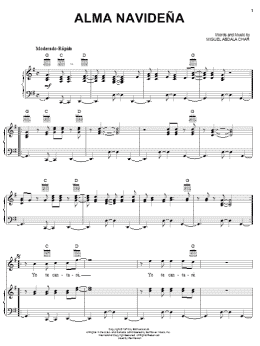 page one of Alma Navidena (Piano, Vocal & Guitar Chords (Right-Hand Melody))