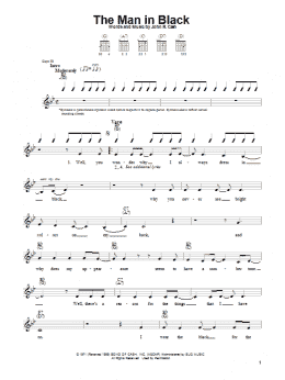 page one of The Man In Black (Easy Guitar)