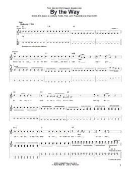 page one of By The Way (Guitar Tab)