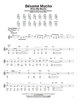 page one of Besame Mucho (Kiss Me Much) (Easy Guitar)