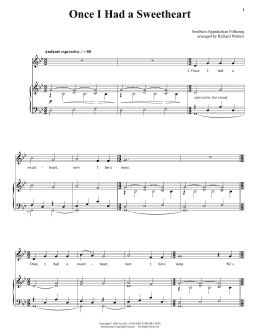 page one of Once I Had A Sweetheart (Piano, Vocal & Guitar Chords (Right-Hand Melody))