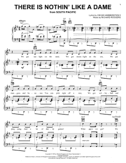 page one of There Is Nothin' Like A Dame (Piano, Vocal & Guitar Chords (Right-Hand Melody))