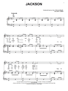 page one of Jackson (Piano, Vocal & Guitar Chords (Right-Hand Melody))