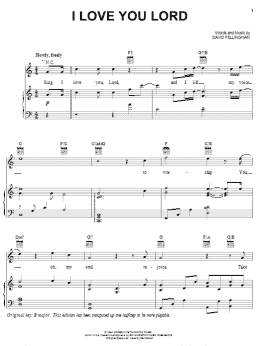page one of I Love You Lord (Piano, Vocal & Guitar Chords (Right-Hand Melody))