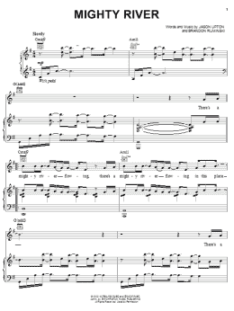 page one of Mighty River (Piano, Vocal & Guitar Chords (Right-Hand Melody))