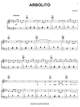 page one of Arbolito (Piano, Vocal & Guitar Chords (Right-Hand Melody))