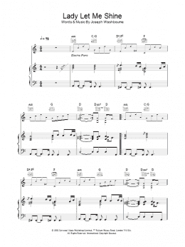 page one of Lady Let Me Shine (Piano, Vocal & Guitar Chords)