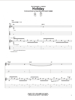 page one of Holiday (Guitar Tab)