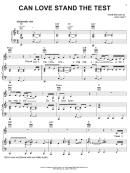 page one of Can Love Stand The Test (Piano, Vocal & Guitar Chords (Right-Hand Melody))