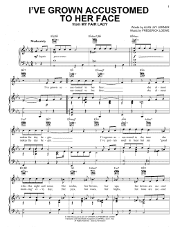page one of I've Grown Accustomed To Her Face (Piano, Vocal & Guitar Chords (Right-Hand Melody))